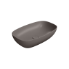 Picture of Nubes rectangular basin, ceramic, freestanding, dark brown, matte, 60x38 cm