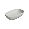 Picture of Nubes rectangular basin, ceramic, freestanding, light grey, matte, 60x38 cm