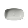Picture of Nubes rectangular basin, ceramic, freestanding, light grey, matte, 60x38 cm
