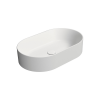 Picture of Kube x oval basin, ceramic, freestanding, white, matte, 60x37 cm