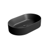 Picture of Kube x oval basin, ceramic, freestanding, anthracite, matte, 60x37 cm