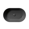 Picture of Kube x oval basin, ceramic, freestanding, anthracite, matte, 60x37 cm