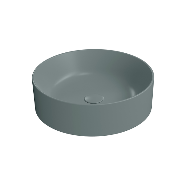 Picture of Kube x round basin, ceramic, countertop, agave, matte, 45 cm