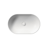 Picture of Pura oval basin, ceramic, freestanding, white, matte, 60x37 cm