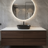 Picture of Pura oval basin, ceramic, freestanding, anthracite, matte, 60x37 cm