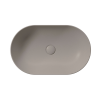 Picture of Pura oval basin, ceramic, freestanding, light brown, matte, 60x37 cm