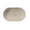 Picture of Pura oval basin, ceramic, freestanding, light beige, matte, 60x37 cm
