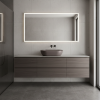 Picture of Pura oval basin, ceramic, freestanding, dark brown, matte, 60x37 cm