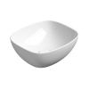 Picture of Pube x rectangular basin, ceramic, freestanding, white, glossy, 40x35 cm