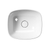 Picture of Pube x rectangular basin, ceramic, freestanding, white, glossy, 40x35 cm