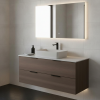 Picture of Nubes rectangular basin, ceramic, freestanding, light grey, matte, 50x38 cm
