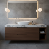 Picture of Nubes rectangular basin, ceramic, freestanding, white, matte, 60x38 cm