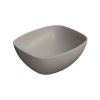 Picture of Nubes rectangular basin, ceramic, freestanding, light brown, matte, 40x35 cm