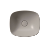 Picture of Nubes rectangular basin, ceramic, freestanding, light brown, matte, 40x35 cm