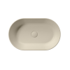 Picture of Kube x oval basin, ceramic, freestanding, light beige, matte, 60x37 cm