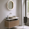 Picture of Kube x oval basin, ceramic, freestanding, light beige, matte, 60x37 cm