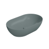 Picture of Pura oval basin, ceramic, freestanding, agave, matte, 60x37 cm