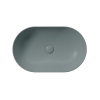 Picture of Pura oval basin, ceramic, freestanding, agave, matte, 60x37 cm