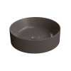 Picture of Kube x round basin, ceramic, countertop, dark brown, matte, 45 cm