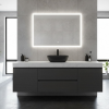 Picture of Nubes rectangular basin, ceramic, freestanding, anthracite, matte, 40x35 cm