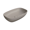 Picture of Nubes rectangular basin, ceramic, freestanding, light brown, matte, 60x38 cm