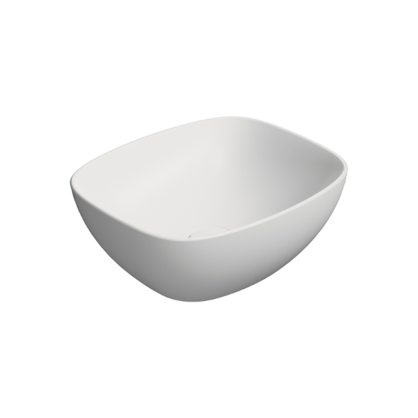 Picture of Nubes rectangular basin, ceramic, freestanding, white, matte, 40x35 cm