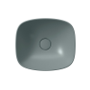 Picture of Nubes rectangular basin, ceramic, freestanding, agave, matte, 40x35 cm