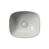 Picture of Nubes rectangular basin, ceramic, freestanding, light grey, matte, 40x35 cm