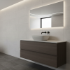 Picture of Nubes rectangular basin, ceramic, freestanding, light grey, matte, 40x35 cm