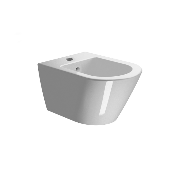 Picture of Kube x bidet, ceramic, wall hung, white, glossy, 50x36 cm
