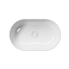 Picture of Pura oval basin, ceramic, freestanding, white, glossy, 60x37 cm