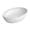 Picture of Pura oval basin, ceramic, freestanding, white, glossy, 60x42 cm
