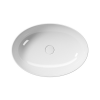 Picture of Pura oval basin, ceramic, freestanding, white, glossy, 60x42 cm