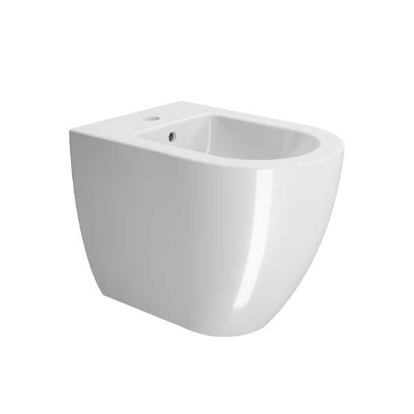 Picture of Pura bidet, ceramic, back to wall/floorstanding, white, glossy, 55x36 cm