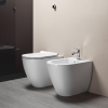 Picture of Pura bidet, ceramic, back to wall/floorstanding, white, glossy, 55x36 cm