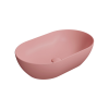 Picture of Pura oval basin, ceramic, countertop, light pink, matte, 60x37 cm