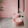 Picture of Pura oval basin, ceramic, countertop, light pink, matte, 60x37 cm