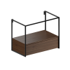 Picture of Pura bathroom furniture, wall hung/floor-standing, walnut, black matte, 79.6x44.5x62.5 cm