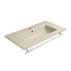Picture of Pura rectangular basin, ceramic, built-in/wall hung, light beige matte, 82x46 cm