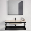 Picture of Pura rectangular basin, ceramic, built-in/wall hung, light beige matte, 82x46 cm