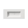 Picture of Pura rectangular basin, ceramic, built-in/wall hung, white, matte, 102x46 cm