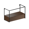Picture of Pura bathroom furniture, wall hung/floor-standing, walnut, black mat, 102.6x46 cm