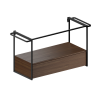 Picture of Pura bathroom furniture, wall hung/floor-standing, walnut, black mat, 102.6x46cm