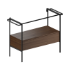 Picture of Pura bathroom furniture, wall hung/floor-standing, walnut, black mat, 102.6x46 cm