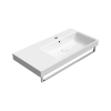 Picture of Nubes rectangular basin, ceramic, built in/wall hung, white, glossy, 100x50 cm