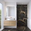 Picture of Floor tile camilia black, marble effect, matt, 60x120