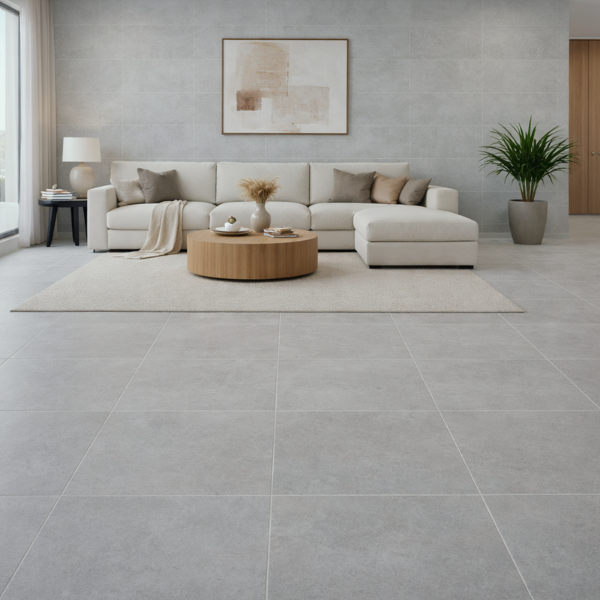 Picture of Floor tile giallo bianco, stone effect, matt, 60x60