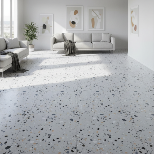 Picture of Floor tile hezo fog, stone effect, matt, 60x60