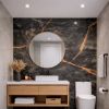 Picture of Floor tile onice nero, marble effect, matt, 60x120