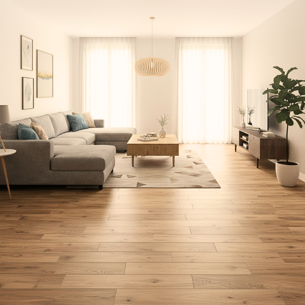 Picture of Floor tile genuine, wood effect, matt, 23.3x120
